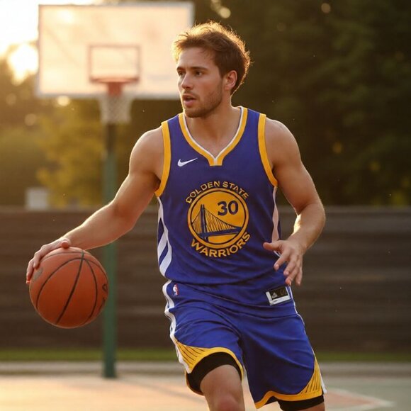 Golden State Warriors Stephen Curry #30 Adidas NBA Mens Jersey Blue/Yellow Size - Picture 3 of 11